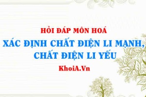 Xác định chất điện li mạnh, chất điện li yếu, viết phương trình điện li? Hỏi nhanh đáp gọn môn Hoá